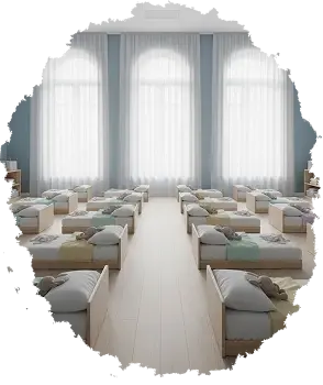 Wnętrze przedszkola w krakowie z wszechstronnym i bezpiecznym miejscem do zabaw